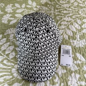 Michael Kors Black and White Logo Cap